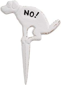 Esschert Design USA HB14 No Pooping Yard Sign, White