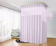 Fllwow Hospital Curtain with Flame Resistance for Medical exam Room Clinic SPA Lab Cubicle Bed Divider-lavender1*(5ft Widet x9ft Tall)