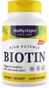 Healthy Origins Biotin 5,000 mcg (USP Grade), 150 Veggie Caps