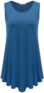 Zeagoo Robe d'été pour femme - Longueur genou - Sans manches - Sexy et élégante - Robe de plage - Mini robe festive - Robe d'été courte - S-XXL, bleu foncé, S