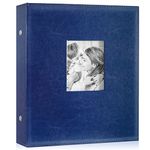 Benjia Photo Album 4x6 400 Pockets Photos, Extra Large Capacity Family Wedding Picture Albums Holds 400 Vertical Photos Blue