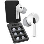 Foam Masters Memory Foam Ear Tips for AirPods Pro 1st & 2nd Gen | 3 Pairs | New Version 4.0 - Black Magic | Comfortable | Secure | Better Noise Cancellation | Replacement Buds (Small, Gray)