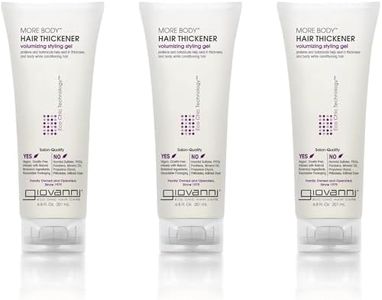 GIOVANNI More Body Hair Thickener - Volumizing Styling Gel, Hair Thickener, Plumps Hair, Seals Split Ends, Adds Shine, Paraben-Free, Color Safe, Natural Botanical Ingredients - 6.8 oz (3 Pack)