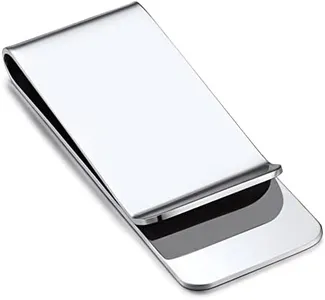 Bandmax Solid Stainless Steel Money Clip for Cash and Credit Card Minimalist Slim Money Wallet with Large Capacity Gift for Father Husband
