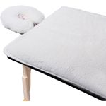 ForPro Premium Fleece Massage Pad Set, Natural, Extra Soft, Hypoallergenic, for Massage Tables, Includes Pad and Face Rest Cover, 31” W x 72” L