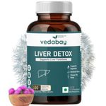 Vedabay Liver Detox Ayurvedic Supplement, Fatty Liver Medicine, Liver Cleanse Tablets for Men and Women, Milk Thistle and Dandelion Extract, 90 Tablets