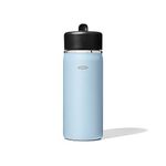 OXO Strive 16oz Wide Mouth Water Bottle with Straw Lid - Topaz Blue