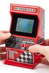 Mini Arcade Racing Machine: Handheld Console with 30 Pre-loaded 8-Bit Games, 2.4" LCD Screen, Steering Wheel, Gear Stick, Control Buttons, Games Console by Thumbs Up!