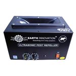 EARTH INNOVATION Ultrasonic Rat and Rodent Wide Range Pest Repeller for Supermarket & Stores/Hospitals/Cold Storage/Server Rooms & Electric Control Panels/Industries/Etc. (Black Matt) (2500 SQ Feet)