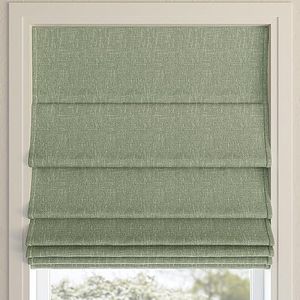 Sun Zero Preble Textured 100% Blackout Cordless Roman Shade, 35" x 64", Sage Green