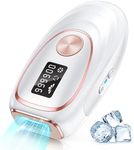 Oreeth IPL Laser Hair Removal Device for Women & Men - Home 45°F Ice-Cooling Contact for Painless & Long-Lasting Results, 86% Hair Reduction in 3 Weeks for Full Body & Bikini Line, White