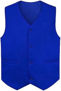 TopTie Chaleco de Traje con botones unisex, Uniforme de Camarero para Supermercado Empleado y Voluntario