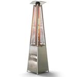 Propane Heater, Outdoor Patio Pyramid Flame Heater with Wheels and Cover, 48000 BTU Portable Propane Heater for Large Space, Outside Party, Backyard and Garden