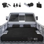 Uncle elk Truck Bed Air Mattress,Full Size Short Truck Beds, Inflatable Mattress with Pump,Pickup Bed Air Mattress for Truck Tent Camping with Carry Bag,Black