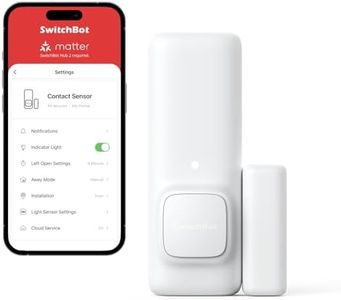 SwitchBot Door Alarm Contact Sensor - Smart Home Security Wireless Window Alarm and Door Sensor, Add SwitchBot Hub Mini to Make it Compatible with Alexa