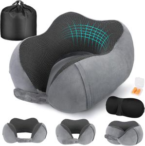 Cirorld Memory Foam Travel Pillow – Ergonomic Neck Support
