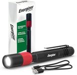 Energizer X400 Rechargeable Pen Light, Water Resistant LED Mini Flashlight, Bright 400 Lumens LED Work Light for Mechanic Tools (USB Cable Included)