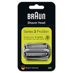 Braun Series 3 Electric Shaver Replacement Head, Easily Attach Your New Shaver Head, Compatible with All Series 3 ProSkin Electric Shavers, 32S, Silver