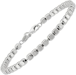 Silpada 'Cubic Bliss' Bead Bracelet in Sterling Silver, 7", Sterling Silver , not known