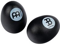 Meinl Percussion Egg Shaker Pair - 2 egg shakers with clear, soft Sound - Musician Gift - Plastic, Black (ES2-BK)