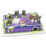 DecoSet® Teenage Mutant Ninja Turtles™ Pizza Power Cake Topper, 6-Piece Cake Decoration With Turtle Figurines, Cake Pic, And Pizza Launcher ! | For Birthday, Parties, Celebration