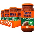 Ben's Original Medium Chilli con Carne Sauce, Pasta Sauce Jar, Bulk Multipack 6 x 450g