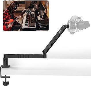 [𝐔𝐩𝐠𝐫𝐚𝐝𝐞𝐝]ULANZI LS26 Low Profile Mic Stand, Aluminum Mic Arm Desk Mount 360° Adjustable Foldable Microphone Boom Arm for Podcast/Streaming/Gaming/Radio Studio 1/4" 3/8" 5/8" for Most Mics