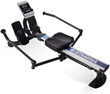 Stamina BodyTrac Glider 1052 Hydraulic Rowing Machine with Smart Workout App - Rower Workout Machine with Cylinder Resistance - Up to 250 lbs Weight Capacity