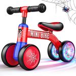 Braxel Baby Balance Bike 1 2 Year Old, 2 Wheels Lighting Ride On Toys for 1 2 Year Old Boys, Baby Bike Toys 1 2 Year Old Girls Boys Gifts, Toddler Toys Birthday Christmas Xmas Gifts for Kids