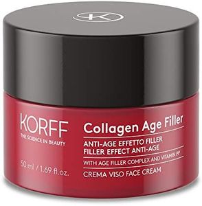 Korff Collagen Age Filler Crema Viso, Formula Anti Age globale con Age Filler Complex, Collagene marino, Vitamina PP Azione antirughe, idratante, illuminante 50 mll