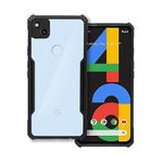 Plus 360 Degree Protection Black Border Back Cover for Google Pixel 4A 4G - Black