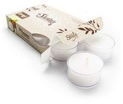 Coconut Cove Tealight Candles - Highly Scented with Natural Oils - 6 White Hand Poured Tea Lights - Clear Container for Beautiful Candlelight - Fruit & Berry Collection