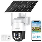 GENBOLT 4G AOV Solar Security Camera Outdoor Wireless,7/24 Recording 3MP No WiFi IP Surveillance Camera with Sim Card,90FT AI Detection,8W 10400mAh Battery Operated LTE Camera CCTV