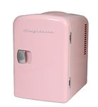 Frigidaire Retro Mini Compact Beverage Refrigerator, Great for keeping office lunch cool! (Pink, 6 Can)