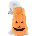 NACOCO Halloween Dog Cat Pumpkin Costume Puppy Clothes Fleece Hoodie Pet Coat for Small to Medium Dogs(XXL)