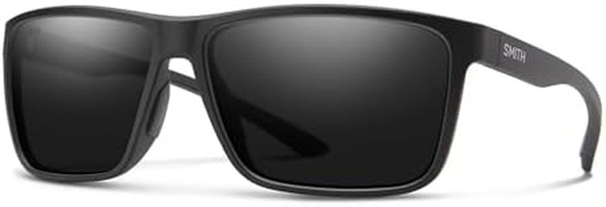 SMITH Riptide Sunglasses – Men’s & Women’s Performance Eyewear for Beach, Running, Hiking, Driving, Fishing & Active Days – Matte Black + Black ChromaPop Glass Polarized Lenses
