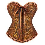 Josamogre Yellow Corsets For Women Top Overbust Bustier Fairy Lace UP Brocade Plus Size Outfit Ladies Basques 6XL