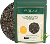 VAHDAM, First Flush Darjeeling Tea - 50 Cups (3.53oz) | Loose Leaf Black Tea - Flowery, Aromatic & Delicious | Picked, Packed & Shipped Direct From India | Champagne Of Teas | Mellow & Fragrant