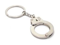 Shiani Mini Handcuff Metal Keychain - Silver Color - Sturdy Key Ring - Unique Miniature Keepsake - Ideal Gift for Law Enforcement Enthusiasts and Collectors