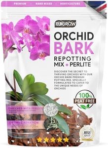 Specialized Orchid Bark Mix with Perlite - Perfect for Orchid Potting and Repotting - Enhances Drainage and Aeration (1L)