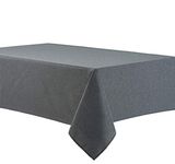 Home Beyond & HB design - 60 x 84 Inch Linen Look Waterproof Rectangular Polyester Tablecloth - Waterproof Wrinkle Stain Resistant Table Cover Protector - Dark Grey