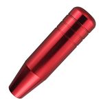 Abfer 5" Heavy Weighted Shift Knob, Aluminum Alloy Car Gear Stick Shifter Lever Handle Fit Most Automatic Manual Vehicle (Red)