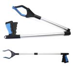 HASTHIP® 80cm Foldable Litter Picker Long Arm Litter Picking Equipment Rubbish Pick Up Hand Tool Reaching Aids Grabber Tool for Elderly