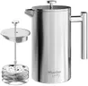 MuellerLiving French Press Coffee Maker 34oz, Stainless Steel French Press Coffee, 4 Filter Heat Resistant Double Insulated, Rust-Free, Food Grade, Dishwasher Safe Coffee Pot