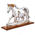 The Artment your artistic apartment Wooden Feng Shui Galloping Horse Animal Resin Decorative Showpiece: Home Décor for Living Room, Bedroom, Study Table - Ideal Gift, Office Desk Accent