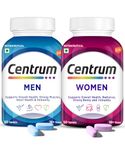 Centrum Multivitamin For Men With Grape Seed Extract + Multivitamin For Women With Biotin| Pack Of 50 - Tablet, 50 Servings