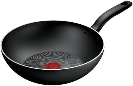 Tefal Titanium Essential Wok Pan 28 cm, Non-Stick Coating, All Hobs Compatible Except Induction, Metal Safe, Flawless Glide, Everyday Use, B9411944