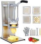 BIEAMA French Fry Cutter with 4 Blades, 1/4", 3/8", 1/2" & 8 Wedge
