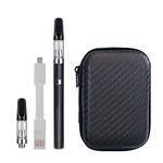 Wolfteeth E Cigarettes Vape Pen Starter Kit Rechargeable, 2 X Vaping Ceramic Cartridges Replaceable, No E Liquid No Nicotine 131401 Black