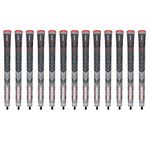 Golf Pride MCC PLUS4 Align Midsize Ribbed Golf Grip Bundle (13 Piece), Grey